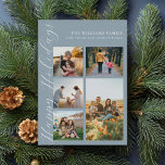 Moderne Minimalistische Skriptfamilie FotoCollage Feiertagskarte<br><div class="desc">Erstellen Sie Ihre eigene Foto Collage Urlaubskarte. Feiern Sie die Urlaubssaison mit personalisierten Weihnachtskarten mit Ihren Lieblings-Fotos.</div>