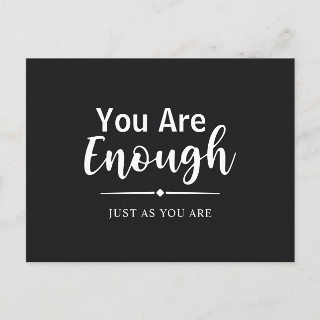 Moderne Minimalistische Skriptkalligrafie inspirie Postkarte (Vorderseite)