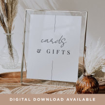Moderne Minimalistische Skriptkarten und Geschenke