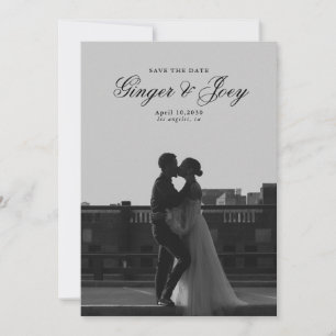 Moderne Minimalistische SkriptWedding Save the Dat Einladung