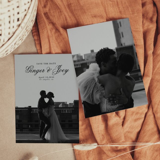 Moderne Minimalistische SkriptWedding Save the Dat Einladung (Von Creator hochgeladen)