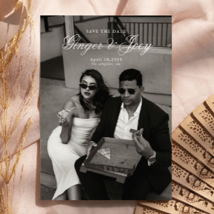 Moderne Minimalistische SkriptWedding Save the Dat Einladung