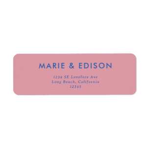 Moderne Minimalistische Sleek Wedding Rücksendeadr