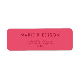 Moderne Minimalistische Sleek Wedding Rücksendeadr