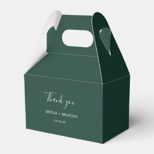 Moderne Minimalistische Smarald Green Vielen Dank Geschenkschachtel