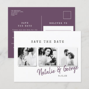 Moderne minimalistische, stilvolle Hochzeit mit me Ankündigungspostkarte