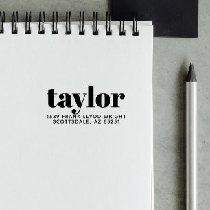 Moderne Minimalistische, stilvolle Trendy Rücksend Permastempel