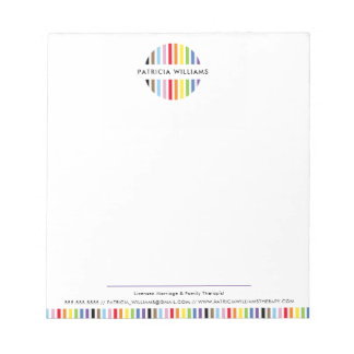 MODERNE MINIMALISTISCHE Streifen-Logo Regenbogen-S Notizblock