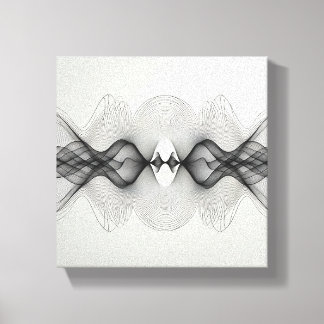 Moderne minimalistische symmetrische Linienkunst - Leinwanddruck
