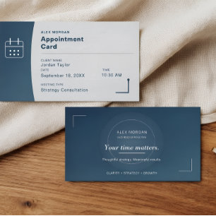 Moderne Minimalistische Terminkarte Professionell Visitenkarte