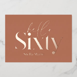 Moderne minimalistische Terrakotta-Typografie zum Folieneinladung