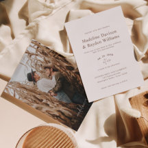 Moderne Minimalistische Tierra Brown Foto Wedding