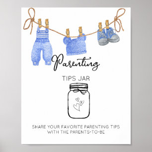 Moderne minimalistische Tipps für Eltern Jar Baby  Poster