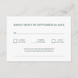 Moderne Minimalistische, traditionelle grüne UAWG Begleitkarte