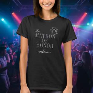 Moderne Minimalistische Trauzeugin Ehre Schrift Ju T-Shirt