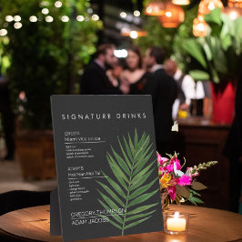 Moderne Minimalistische Tropische Signatur Drink B Fotoplatte