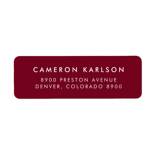 Moderne Minimalistische Typografie Burgundy Return (Vorne)