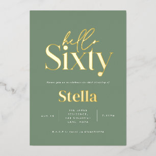 Moderne minimalistische Typografie einfache 60. Ge Folieneinladung