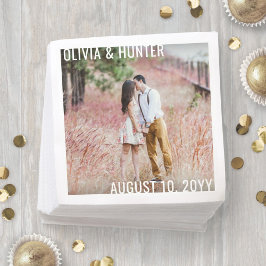 Moderne Minimalistische Typografie Einfache Hochze Serviette