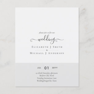 Moderne minimalistische Typografie Farb-Hochzeitse Flyer