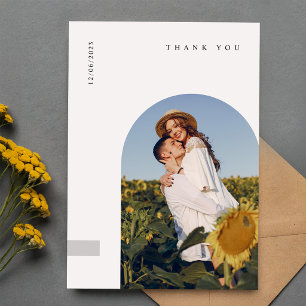 Moderne minimalistische Typografie Foto-Hochzeit Save The Date