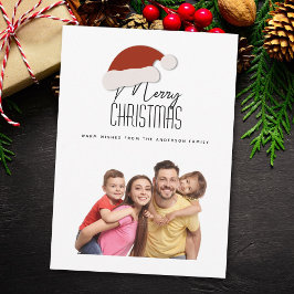 Moderne Minimalistische Typografie Frohe Weihnacht Feiertagskarte