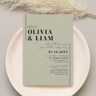 Moderne Minimalistische Typografie-Grüne Geburtsta Einladung