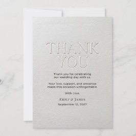 Moderne minimalistische Typografie-Hochzeit Dankeskarte