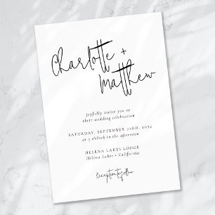 Moderne minimalistische Typografie Hochzeit Einladung