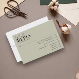Moderne Minimalistische Typografie Hochzeit von Gr RSVP Karte