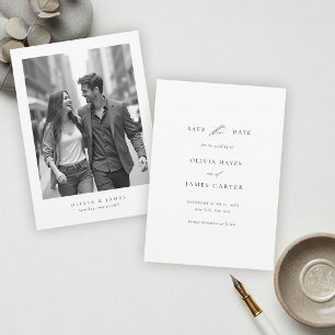 Moderne minimalistische Typografie Kalligrafie Hoc Save The Date