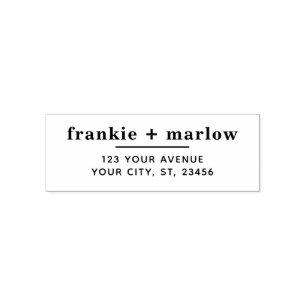 Moderne Minimalistische Typografie kombiniert Rück Permastempel