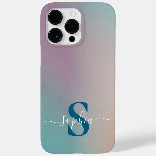 Moderne Minimalistische Typografie Name mit Monogr Case-Mate iPhone Hülle (Rückseite)