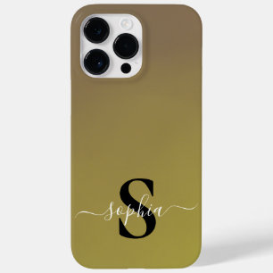Moderne Minimalistische Typografie Name mit Monogr Case-Mate iPhone 14 Pro Max Hülle