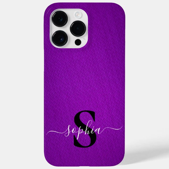 Moderne Minimalistische Typografie Name mit Monogr Case-Mate iPhone Hülle (Rückseite)