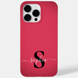 Moderne minimalistische Typografie Namensmonogramm Case-Mate iPhone 14 Pro Max Hülle