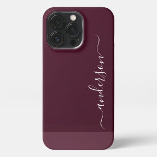 Moderne minimalistische Typografie Namensmonogramm iPhone 13 Pro Hülle