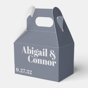 Moderne minimalistische Typografie Navy Blau Grau Geschenkschachtel