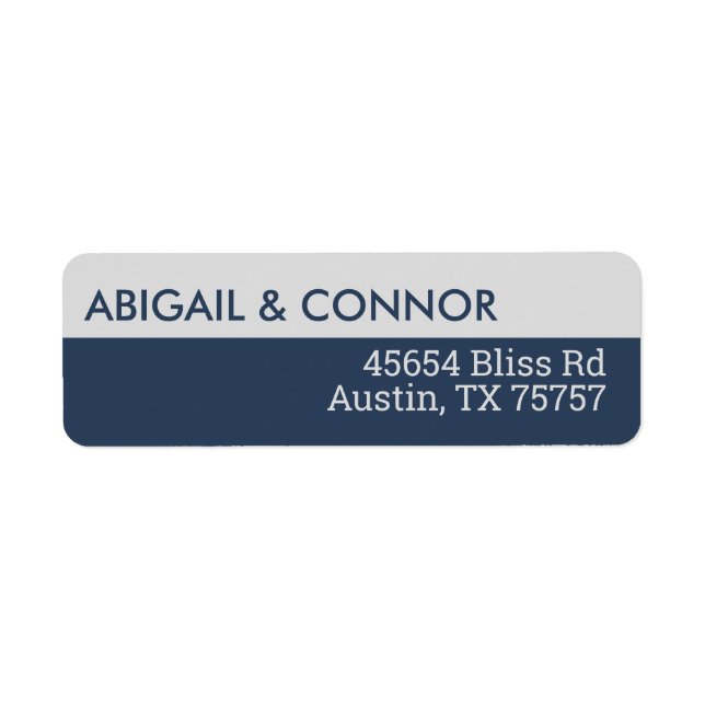 Moderne Minimalistische Typografie Navy Blue Gray (Vorne)