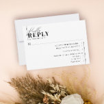 Moderne Minimalistische Typografie RSVP Karte<br><div class="desc">Eine minimalistische Hochzeitskarte mit den Mahlzeiten in Schwarz und Weiß,  für den ultimativen modernen Chic-Look. Mix und passende Farben für eine einzigartige Hochzeitssuite. Wenn Sie ein passendes Design benötigen,  das nicht in der Sammlung enthalten ist oder Hilfe benötigen,  lass mir bitte Bescheid (Maria). Ich freue mich,  Ihnen zu helfen!!</div>