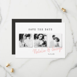 Moderne, minimalistische und stilvolle Hochzeit mi Save The Date