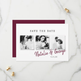 Moderne, minimalistische und stilvolle Hochzeit mi Save The Date