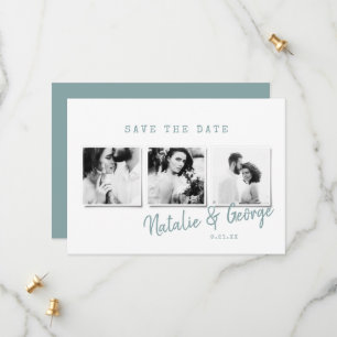 Moderne, minimalistische und stilvolle Hochzeit mi Save The Date