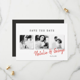 Moderne, minimalistische und stilvolle Hochzeit mi Save The Date