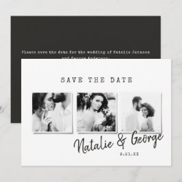 Moderne, minimalistische und stilvolle Hochzeit mi Save The Date