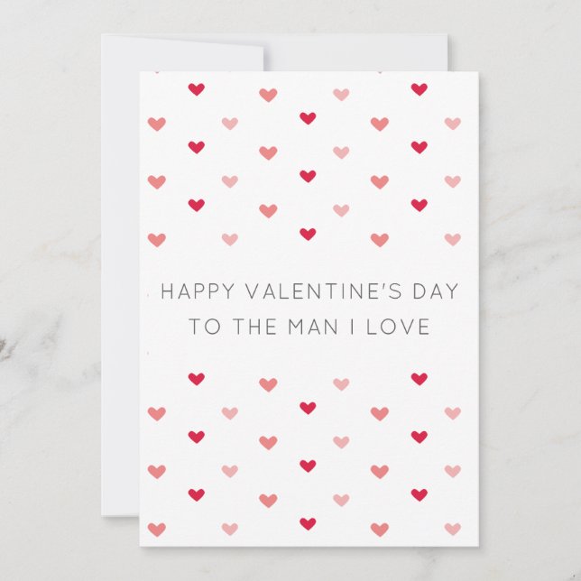 Moderne minimalistische Valentinstagskarte (Vorderseite)