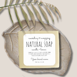 Moderne minimalistische Verpackung einfache weiße  Quadratischer Aufkleber