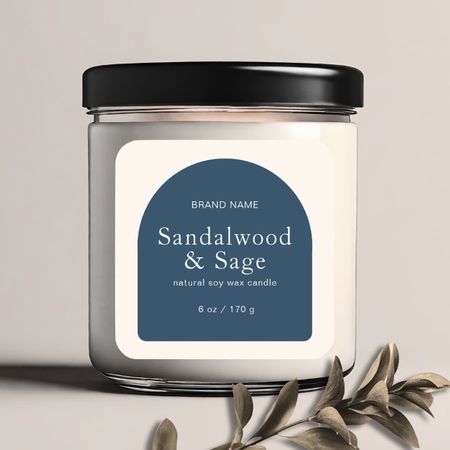 Moderne, minimalistische Verpackung Quadratischer Aufkleber (Von Creator hochgeladen)