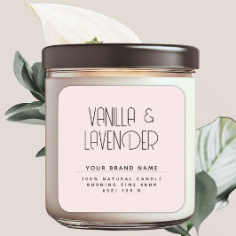 Moderne, minimalistische Verpackungen für Kosmetik Quadratischer Aufkleber