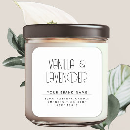 Moderne, minimalistische Verpackungen für Kosmetik Quadratischer Aufkleber